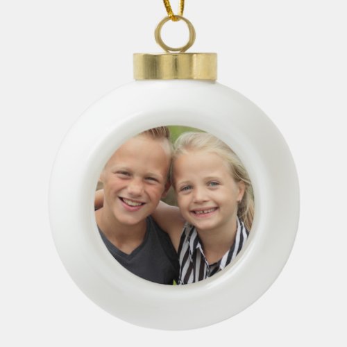 Create Your Own Photo  Ceramic Ball Christmas Ornament