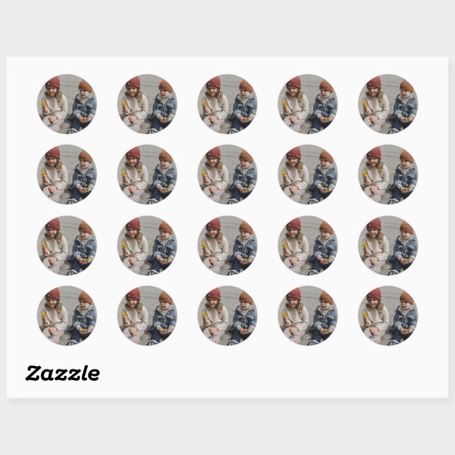 Create Your Own Photo Classic Classic Round Sticker (Sheet)