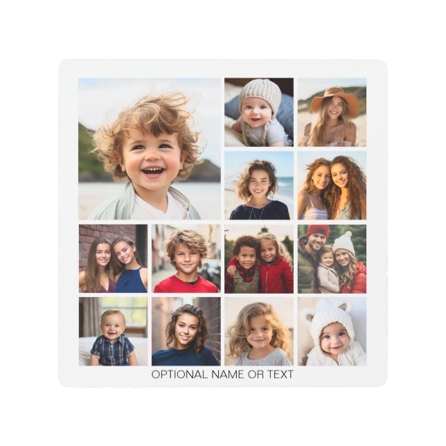 Create Your Own Photo Collage - 13 photos Metal Print (Front)