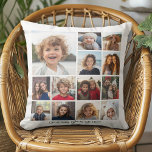 Create Your Own Photo Collage - 13 photos Throw Pillow<br><div class="desc">Use up to thirteen  square photos to create a unique and personal gift. If you need to adjust the pictures,  click on the customize tool to make changes.</div>