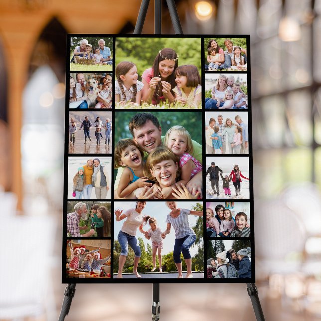 Create Your Own Photo Collage 15 Pictures Black  Foam Board (Creator Uploaded)
