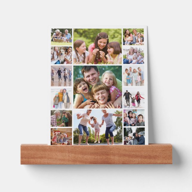 Create Your Own Photo Collage 15 Pictures White  Picture Ledge (Front)