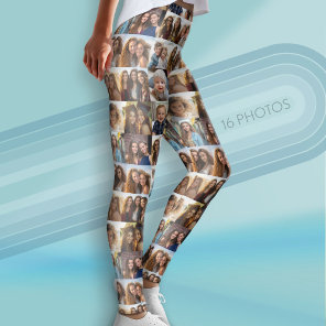 Create Your Own Photo Collage - 16 photos Leggings
