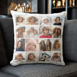 Create Your Own Photo Collage - 16 photos Throw Pillow<br><div class="desc">Use up to sixteen square photos to create a unique and personal gift. If you need to adjust the pictures,  click on the customize tool to make changes.</div>