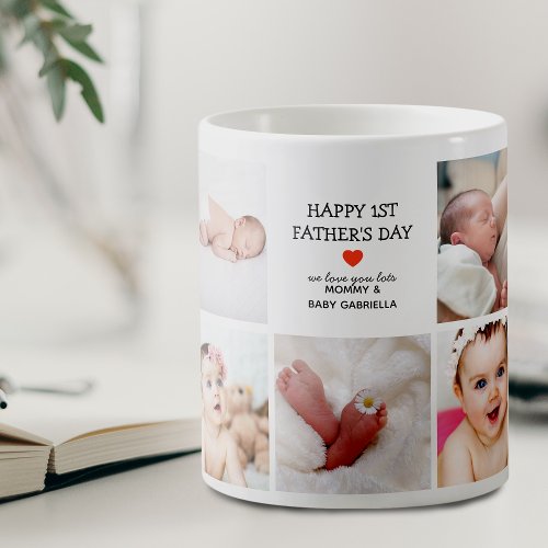 Create Your Own Photo Collage 1st Fathers Day Coffee Mug