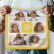 Create Your Own Photo Collage - 6 photos Monogram Bandana