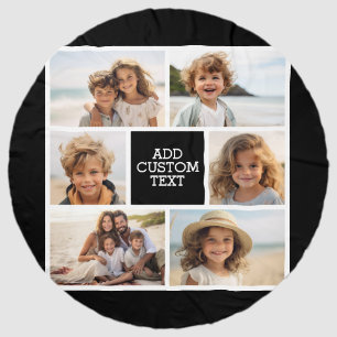 Create Your Own Photo Collage - 6 photos Monogram Beach Towel