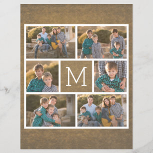 Create Your Own Photo Collage - 6 photos Monogram Flyer