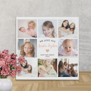 Create Your Own Photo Collage Auntie Modern Faux Canvas Print