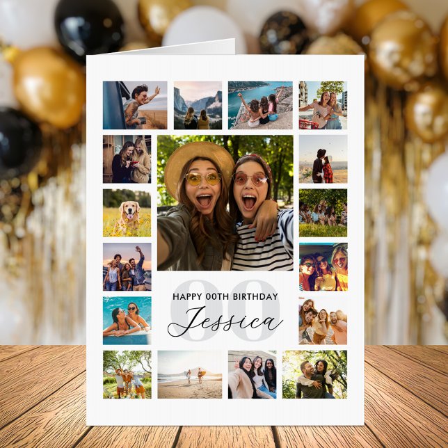 Create Your Own Photo Collage Birthday Card (Creator Uploaded)