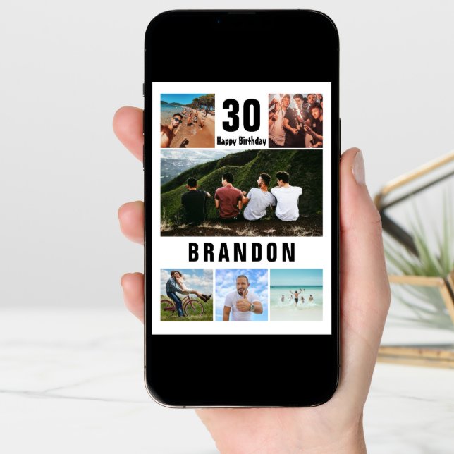 Create Your Own Photo Collage Birthday Card (Front Digital)