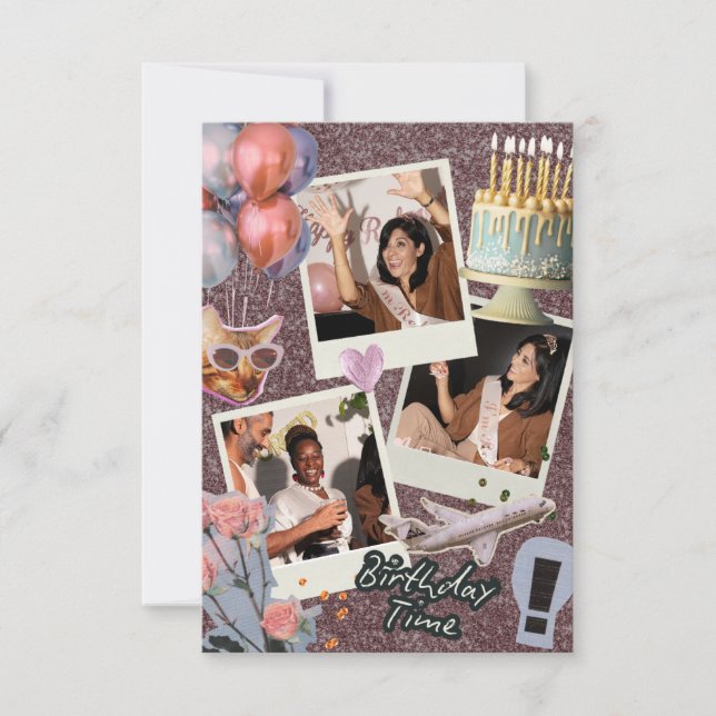 Create your own Photo Collage Birthday Invitation  (Front)