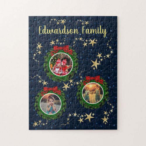 Create your own photo collage Christmas Jigsaw Puzzle