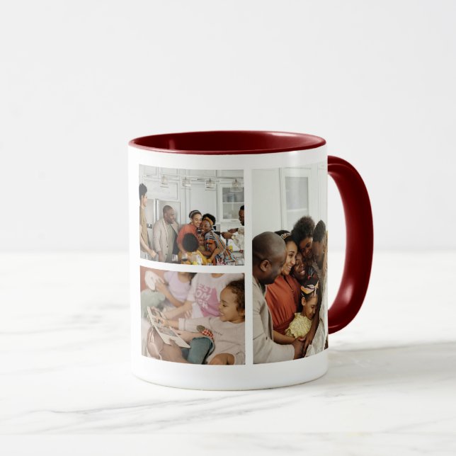 Create Your Own Photo Collage Custom Coffee Mug (Front Right)