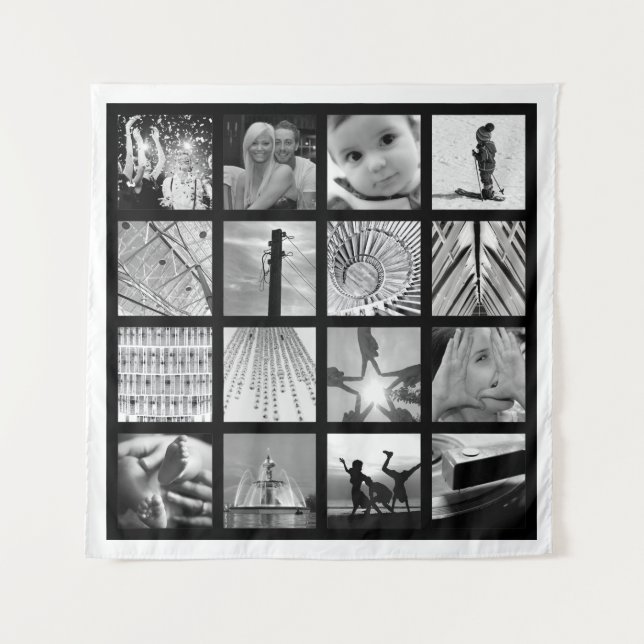 Create-Your-Own Photo Collage Design Tapestry Art (Front)