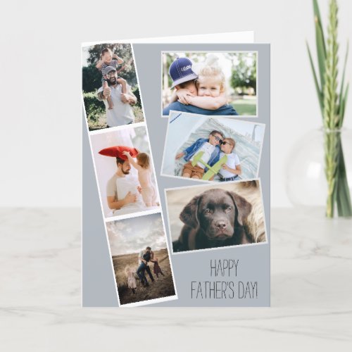 Create Your Own Photo Collage  Fathers Day Holiday Card