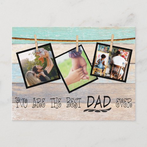 Create Your Own Photo CollageFathers Day Postcard