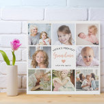 Create Your Own Photo Collage for Grandma Modern Faux Canvas Print<br><div class="desc">Create your own 8-photo collage for your wonderful grandmother with this black and white modern faux canva print. It features the heartfelt message, "World's greatest Grandma" and a simple pink heart. Ideal for a birthday or Christmas gift for your nana, this plaque can be personalized with pictures of favorite grandchildren,...</div>