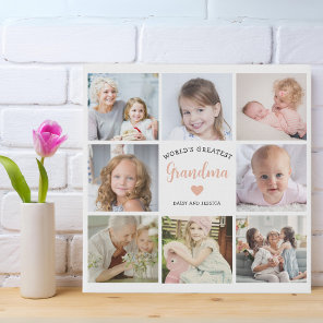 Create Your Own Photo Collage for Grandma Modern Faux Canvas Print