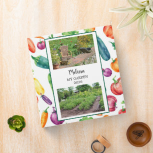 Create your own photo collage garden 3 ring binder
