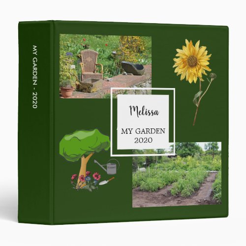 Create your own photo collage garden album 3 ring binder