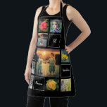 Create your own photo collage garden apron<br><div class="desc">Create your own family and flowers photo collage,  black apron 
You can personalize it and add your most beautiful photos,  monogram and text.
Beautiful garden & florist apron,  best apron for every gardening lover.</div>