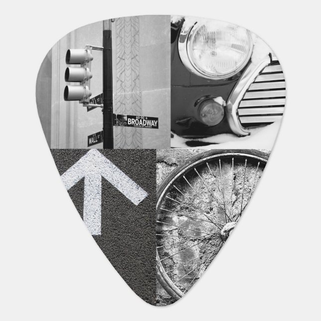 Create-Your-Own Photo Collage Guitar Pick (Front)