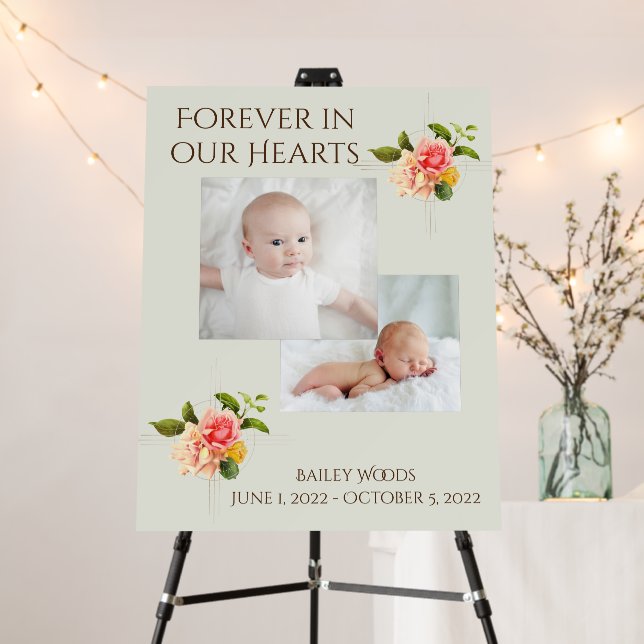 Create Your Own Photo Collage Memorial Funeral  Foam Board (In Situ (Stand))