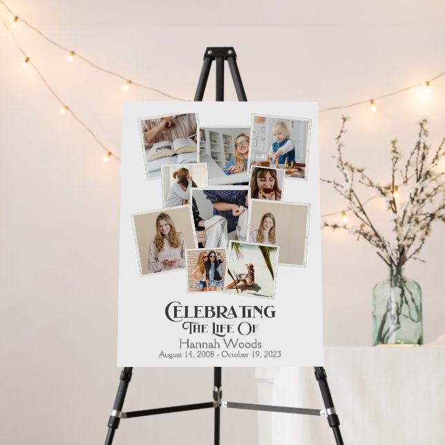 Create Your Own Photo Collage Memorial Sign (In Situ (Stand))