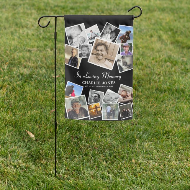 Create Your Own Photo Collage Memorial Tribute Garden Flag (In SItu)