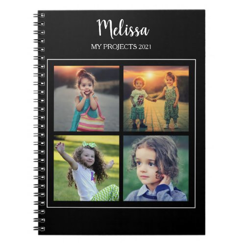 Create your own photo collage monogrammed notebook