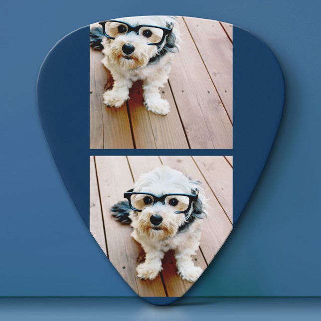 Create Your Own Photo Collage Navy 4 Pictures Guitar Pick (Custom Guitar Pick)