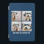 Create Your Own Photo Collage Navy 4 Pictures iPad Mini Cover<br><div class="desc">Use four square photos to create a unique and personal gift. Or you can keep the hipster puppy and make a trendy keepsake. If you need to adjust the pictures,  click on the customize tool to make changes.</div>