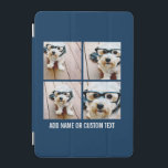 Create Your Own Photo Collage Navy 4 Pictures iPad Mini Cover<br><div class="desc">Use four square photos to create a unique and personal gift. Or you can keep the hipster puppy and make a trendy keepsake. If you need to adjust the pictures,  click on the customize tool to make changes.</div>