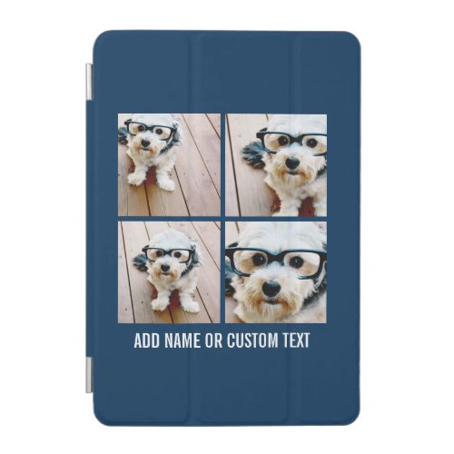 Create Your Own Photo Collage Navy 4 Pictures iPad Mini Cover
