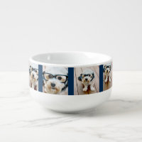 Create Your Own Photo Collage Navy 4 Pictures Soup Mug