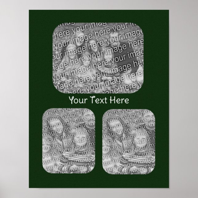 Create Your Own Photo Collage Personalized Poster (Front)