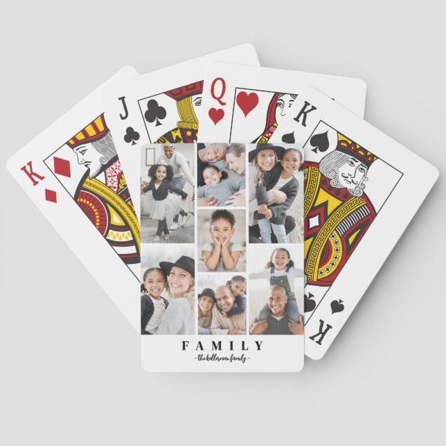 Create Your Own Photo Collage Poker Cards (Back)