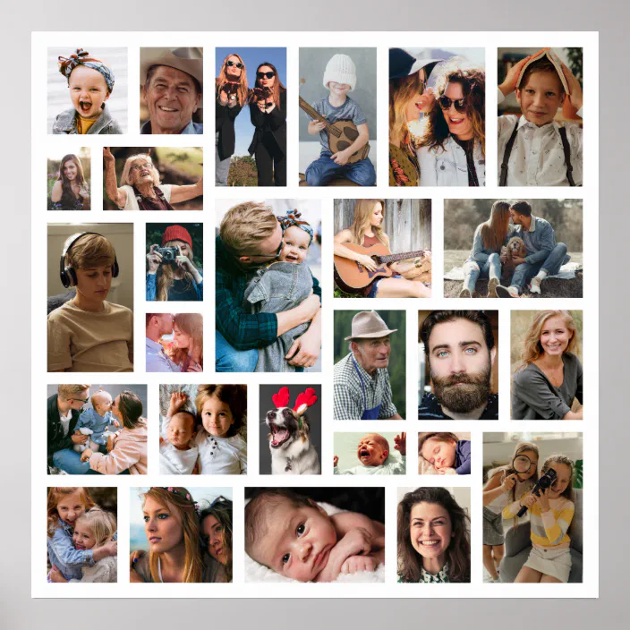 genoeg Afleiding Inademen Create Your Own Photo Collage Poster | Zazzle.com