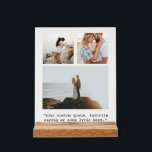 Create Your Own Photo Collage Quote Acrylic Sign<br><div class="desc">Create your own custom quote acrylic print sign. Features minimalist typewriter typography and personalized photo collage.</div>