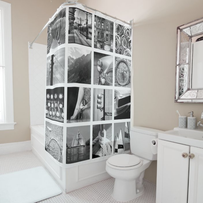 CreateYourOwn Photo Collage Shower Curtain