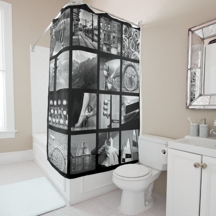 Create Your Own Photo Collage Shower Curtain