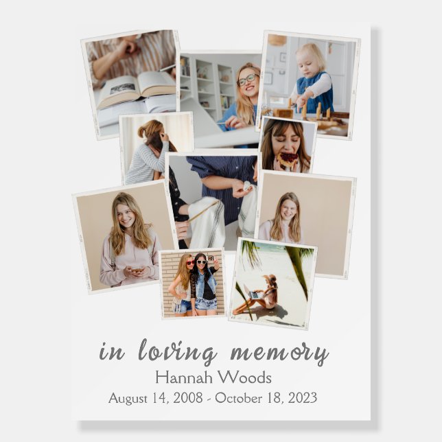 Create Your Own Photo Collage Sign, 10 Photos  Foam Board (Front)