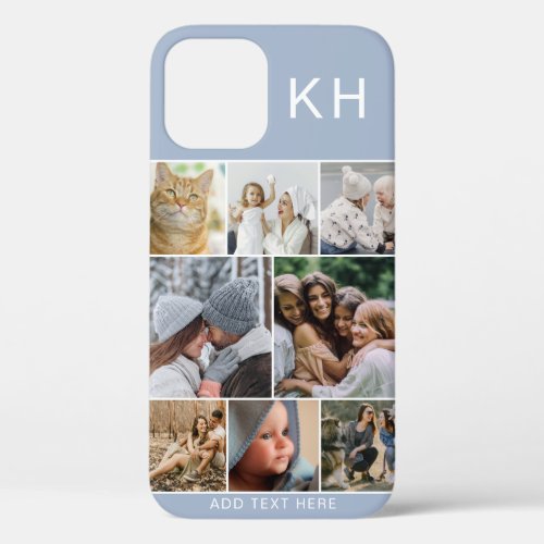 Create Your Own Photo Collage  Text Custom Color  iPhone 12 Case