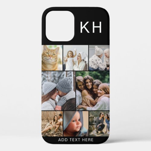Create Your Own Photo Collage  Text Custom Color  iPhone 12 Case