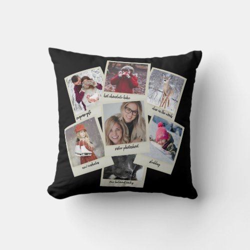 Create your own photo collage throw pillow