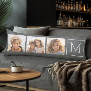 Create Your Own Photo Collage with Monogram Body Pillow