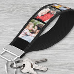 Create Your Own Photo Collage Wrist Keychain<br><div class="desc">Black Photo Collage Wrist Keychain. This custom wrist keychain features a sleek black design with a black background between six photos arranged in a strip. Perfect for a dad on Father’s Day, it’s a meaningful way to showcase favorite memories—but you can also swap in any photos to make it a...</div>