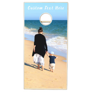 Create Your Own Photo Cornhole Set Custom Text