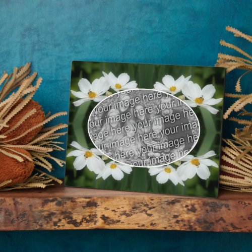 Create Your Own Photo Cosmos Flowers And Bee  Plaque